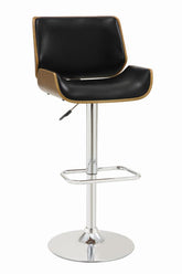 Coaster Folsom Upholstered Adjustable Bar Stool Black and Chrome Model 130502